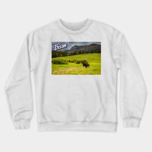 Bison at Yellowstone Crewneck Sweatshirt